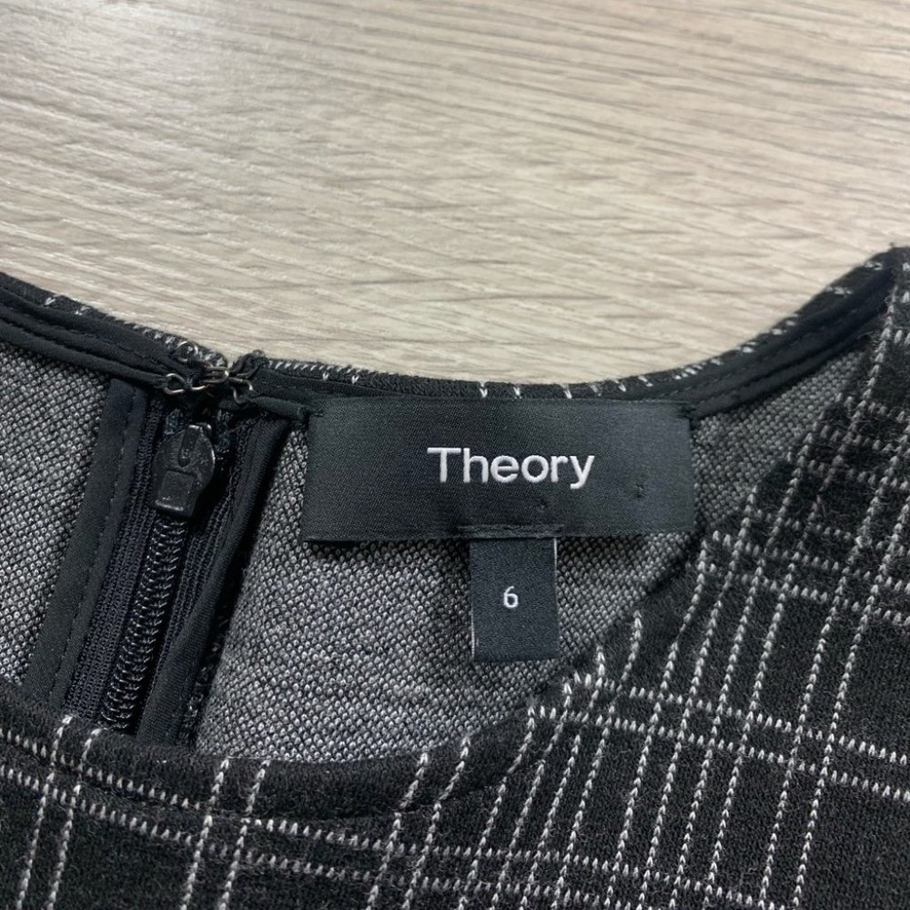 Theory Rijik Structured Knit Pattern Shift Dress - image 5